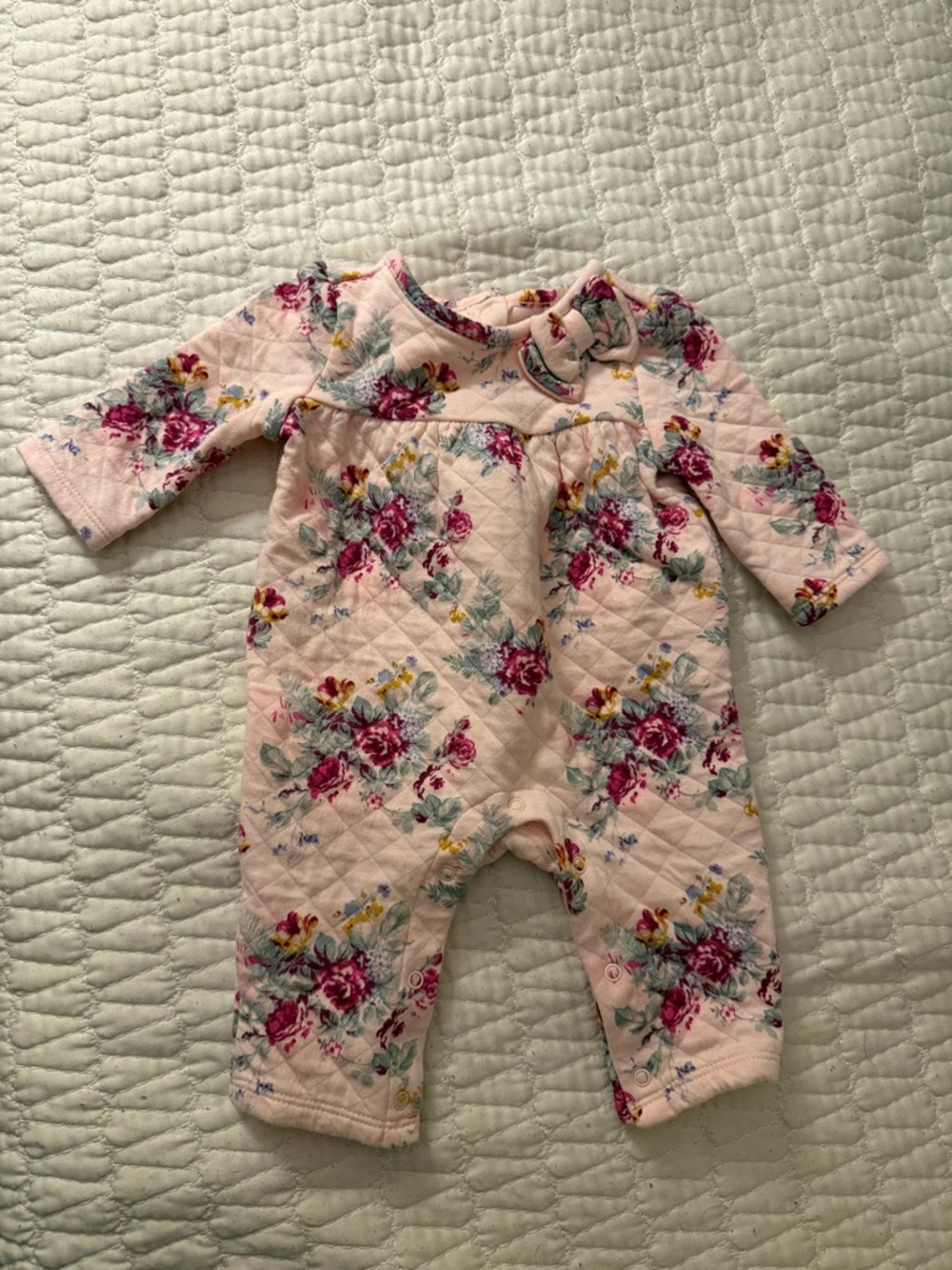 Janie & Jack quilted floral one piece!